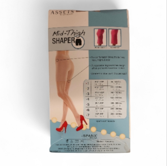 NEW SPANX ASSETS MID-THIGH SHAPER BRIEF SIZE 3 Large NUDE - Picture 3 of 4